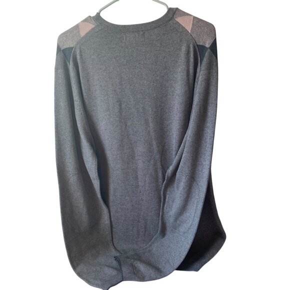 Banana Republic Men L Argyle Silk Cashmere Sweater Academia Preppy Old Money - Picture 2 of 9